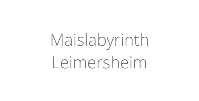 Maislabyrinth Leimersheim