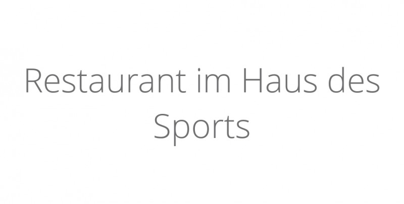 Restaurant im Haus des Sports
