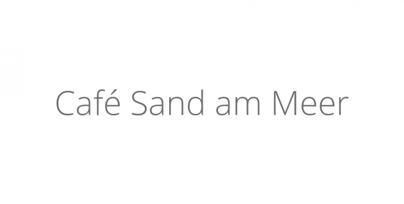Café Sand am Meer