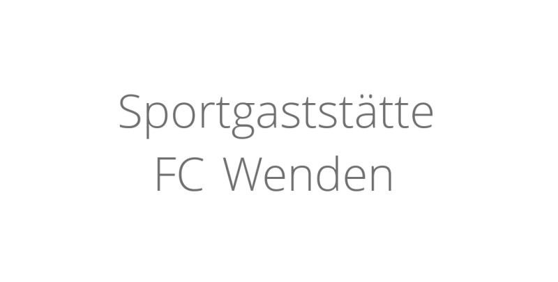 Sportgaststätte FC Wenden