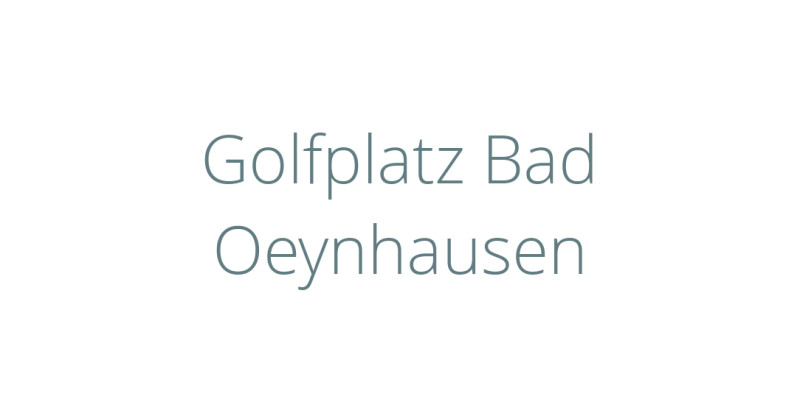 Golfplatz Bad Oeynhausen